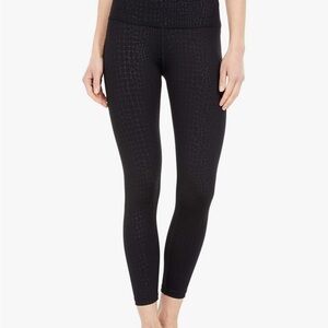 Beyond Yoga Crocodile Black Embossed Leggings